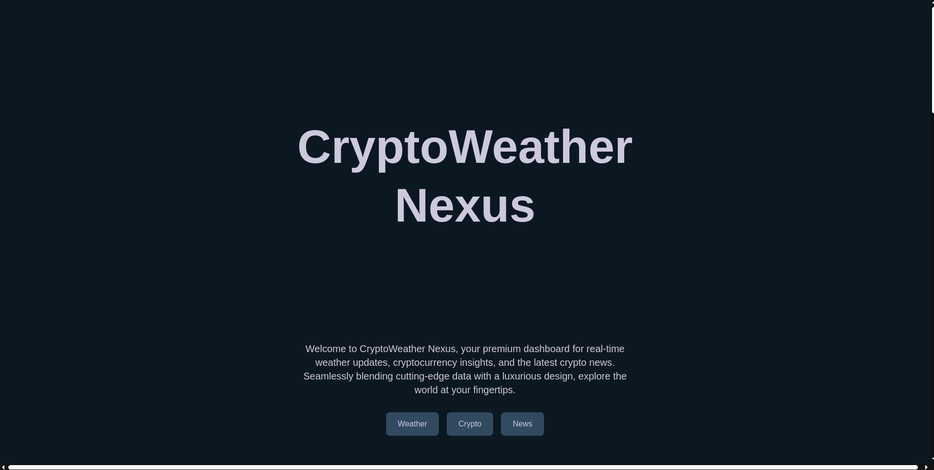 CryptoWeatherNexus